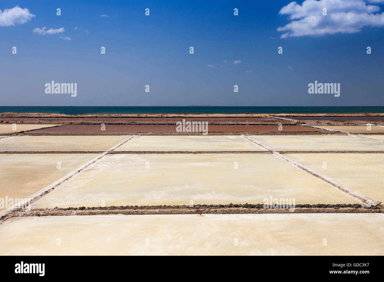 Feldern Salz, Salz Produktion, Ninh Thuan, Vietnam, Asien Stockfoto