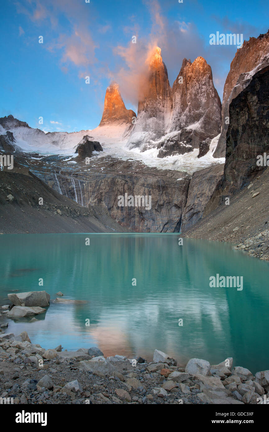 Torres del Paine, Chile, Patagonien Stockfoto