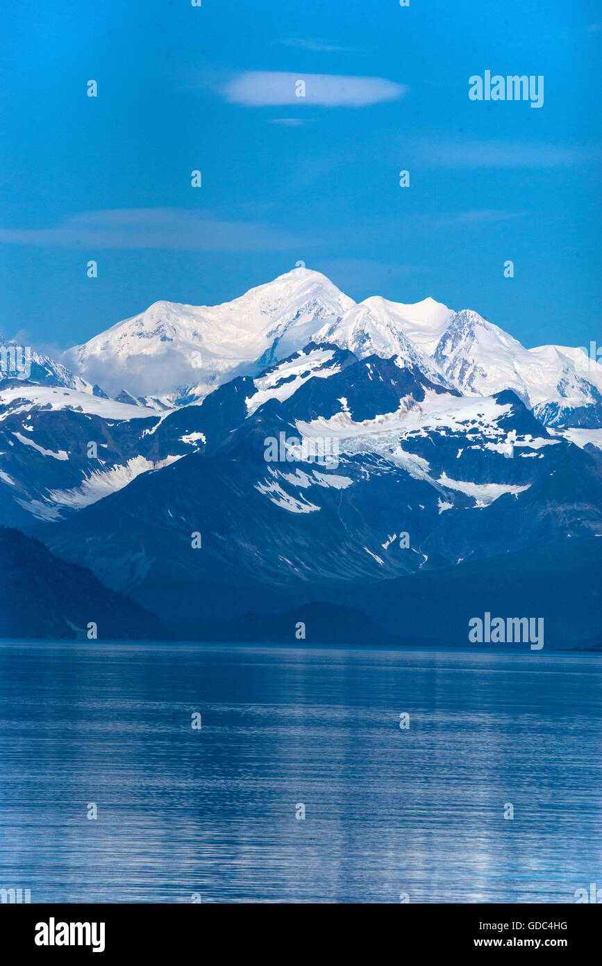 Fairweather, Berg, Wasser, Palette, Glacier Bay, Nationalpark, Alaska, USA, Stockfoto