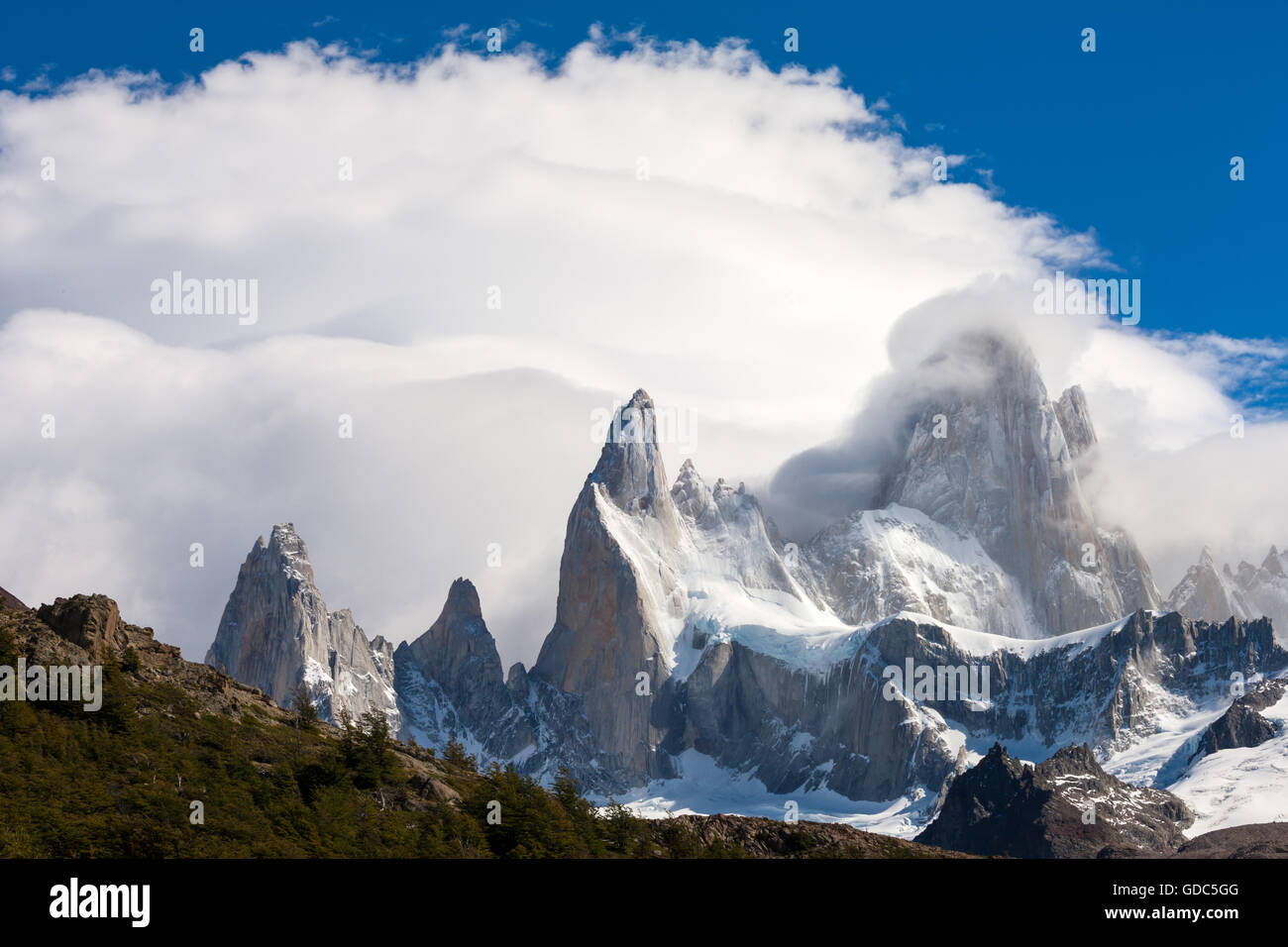 Cerro Fitz Roy, Argentinien, Patagonien Stockfoto
