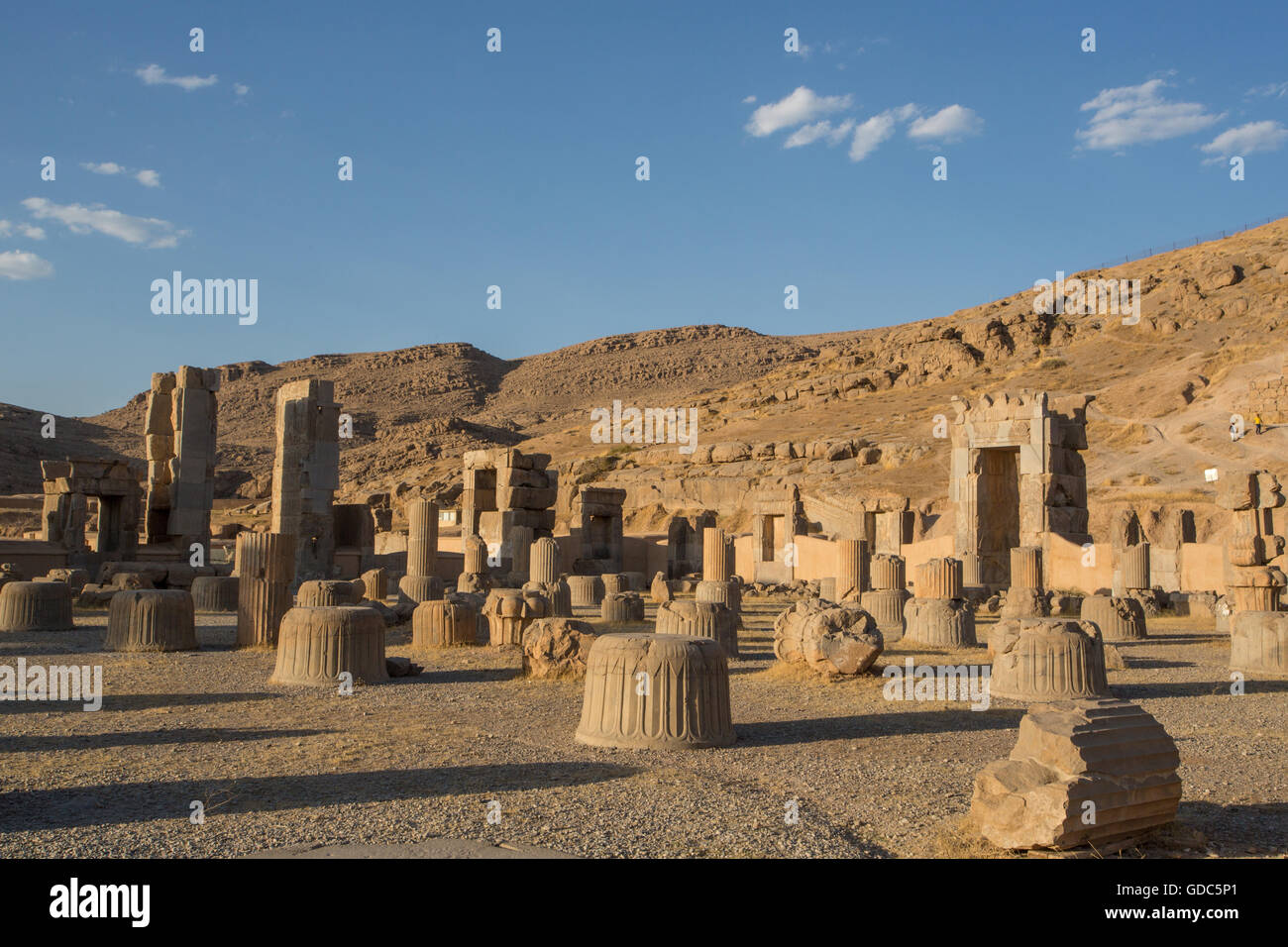 Iran, Persepolis Stadt, Palast der 100 Spalten Stockfoto