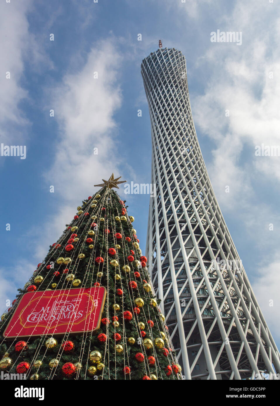 China, Provinz Guangdong, Guangzhou, Wuyang Neustadt, Guangzhou Stadtturm Stockfoto