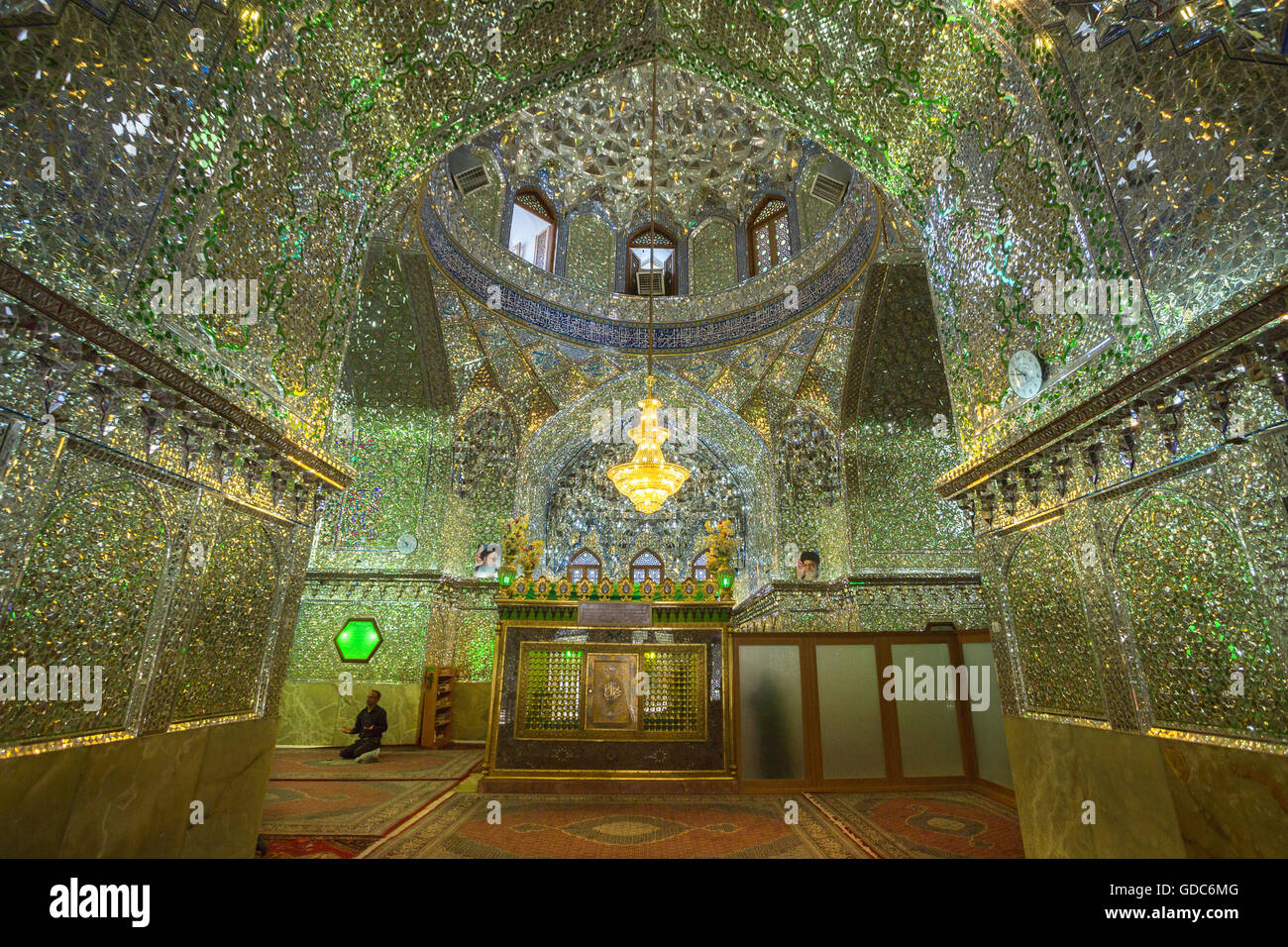 Iran, Shiraz Stadt Imamyadeh Mausoleum, Grab von Emir Ali Stockfoto