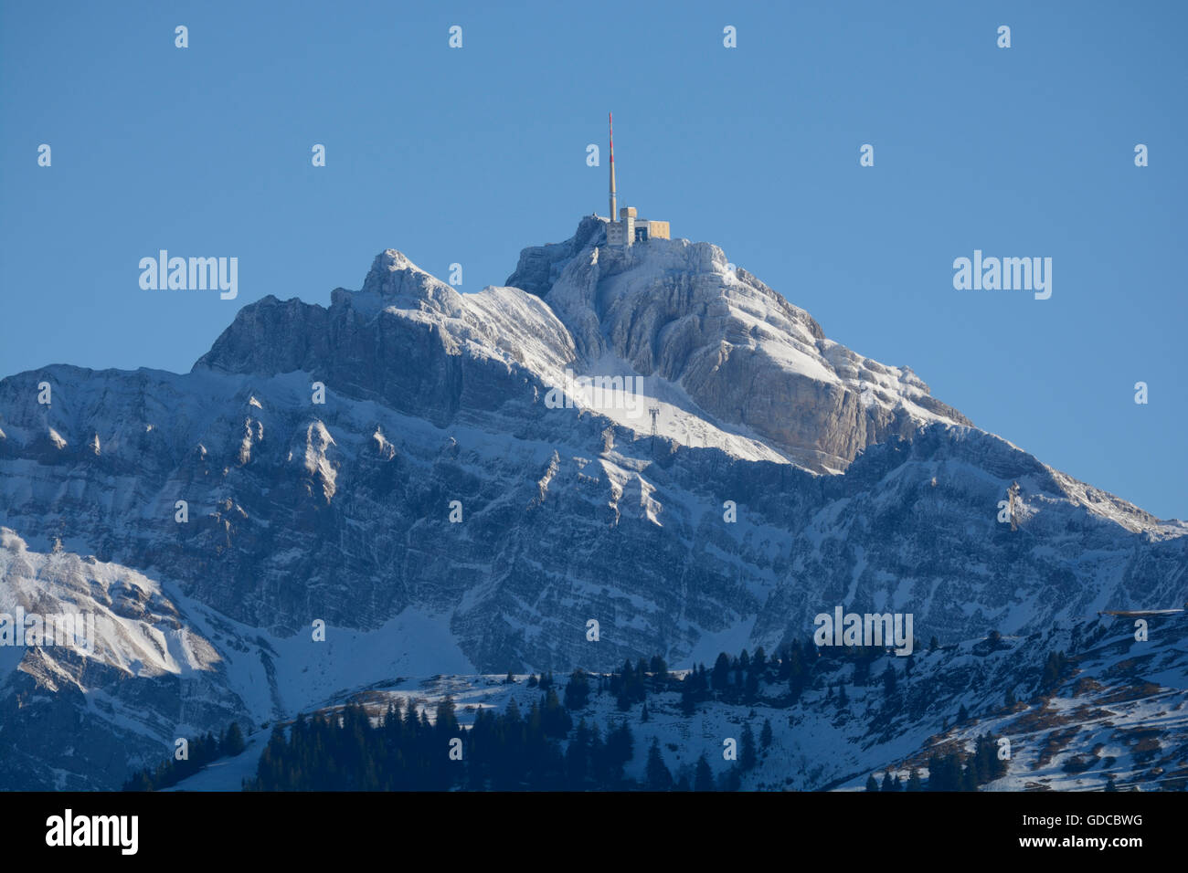Säntis, Berg, Berge, Alpen, Kanton Appenzell, Schweiz Stockfoto