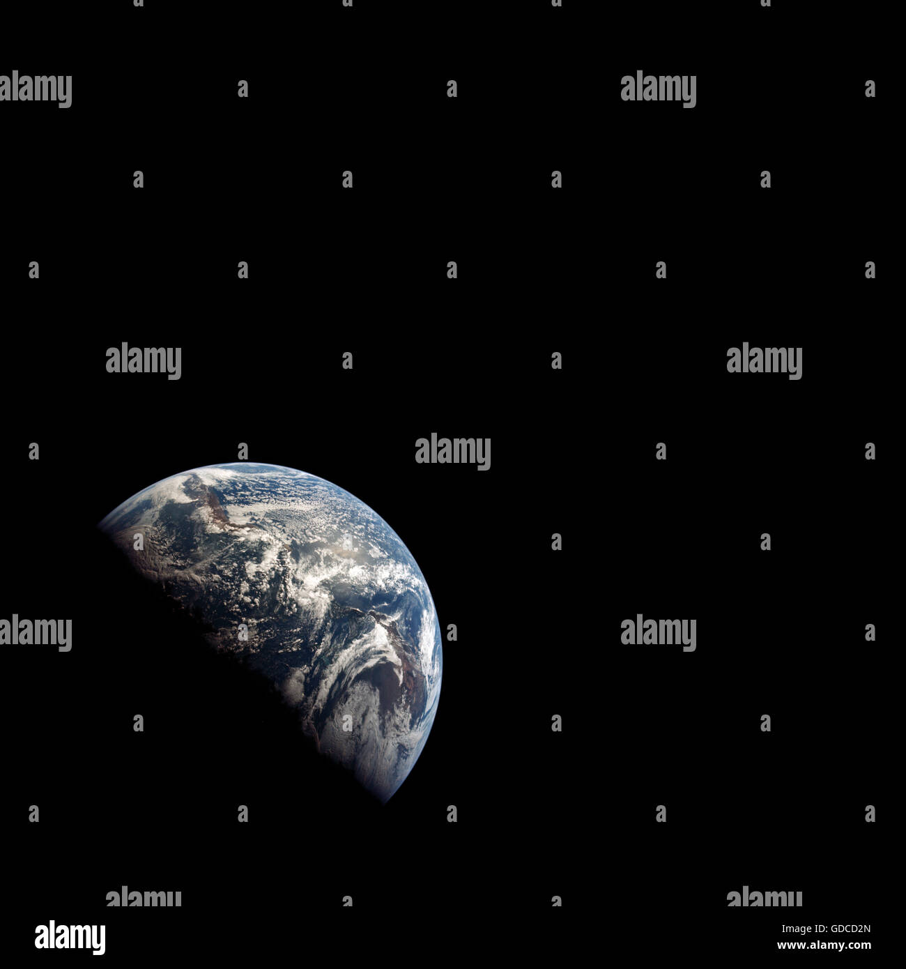Die Erde aus dem Weltraum betrachtet. Erweiterte Bild mit hoher Auflösung. Einzigartige optimierte und erweiterte Version der ein Originalbild der NASA Stockfoto