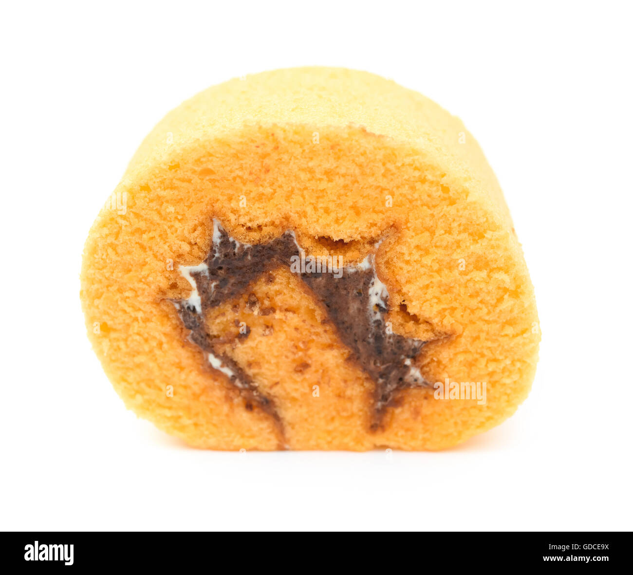 süße Kuchen auf weißem Hintergrund Stockfoto