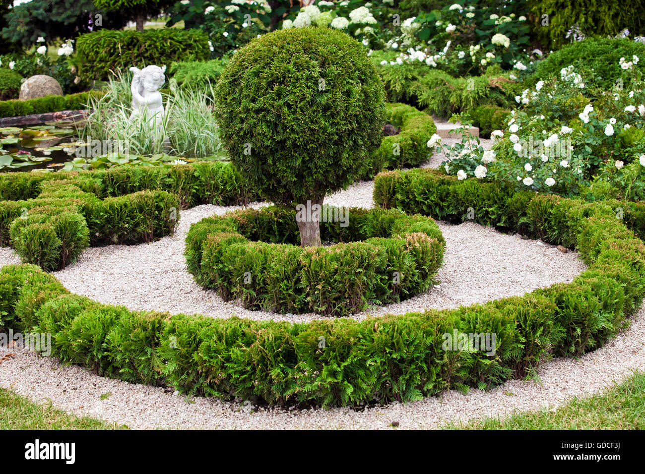 Gartengestaltung Landschaftsbau Stockfoto