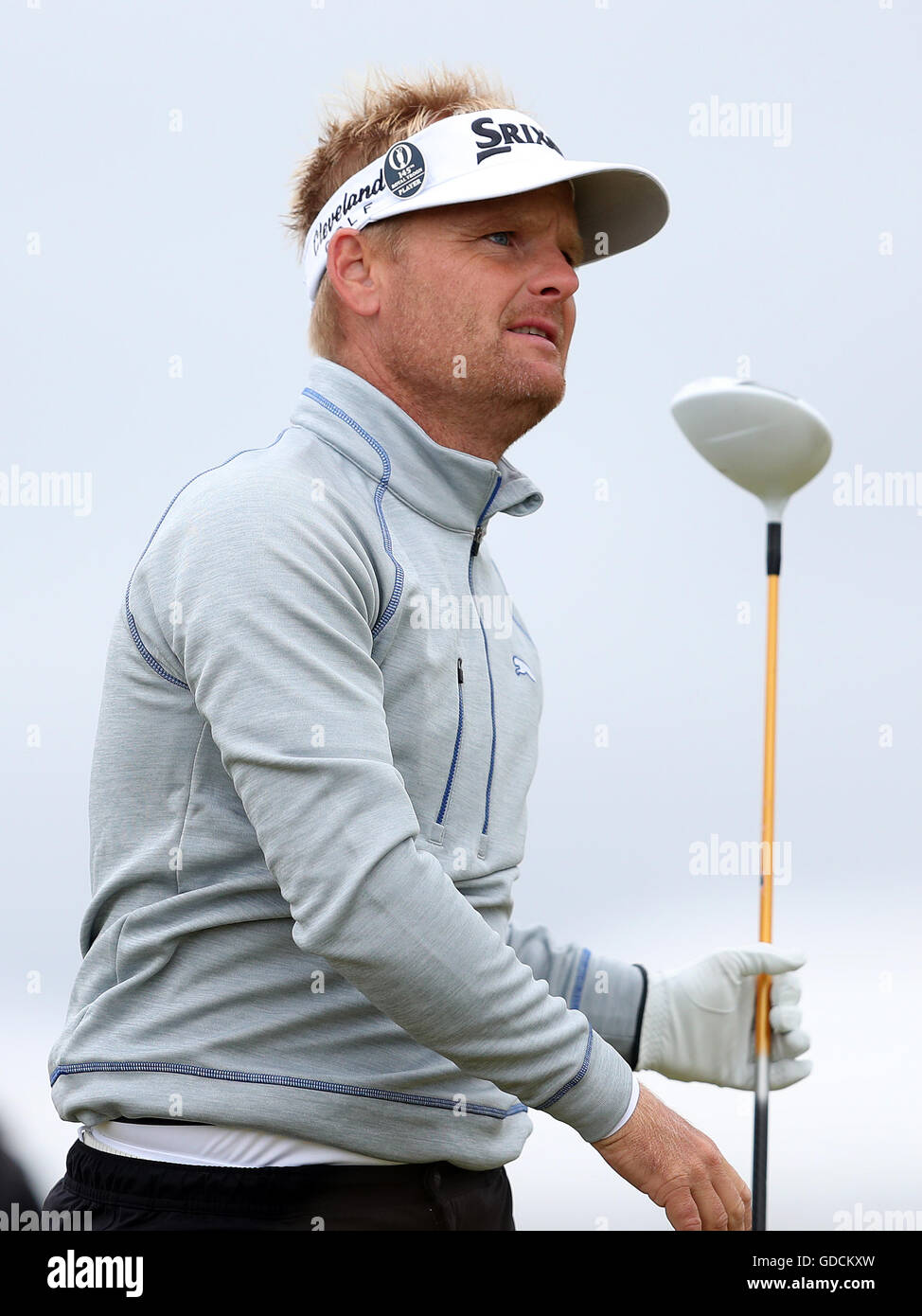 Dänemarks Soren Kjeldsen abschlägt der 4. Tag zwei der The Open Championship 2016 im Royal Troon Golf Club, South Ayrshire. Stockfoto