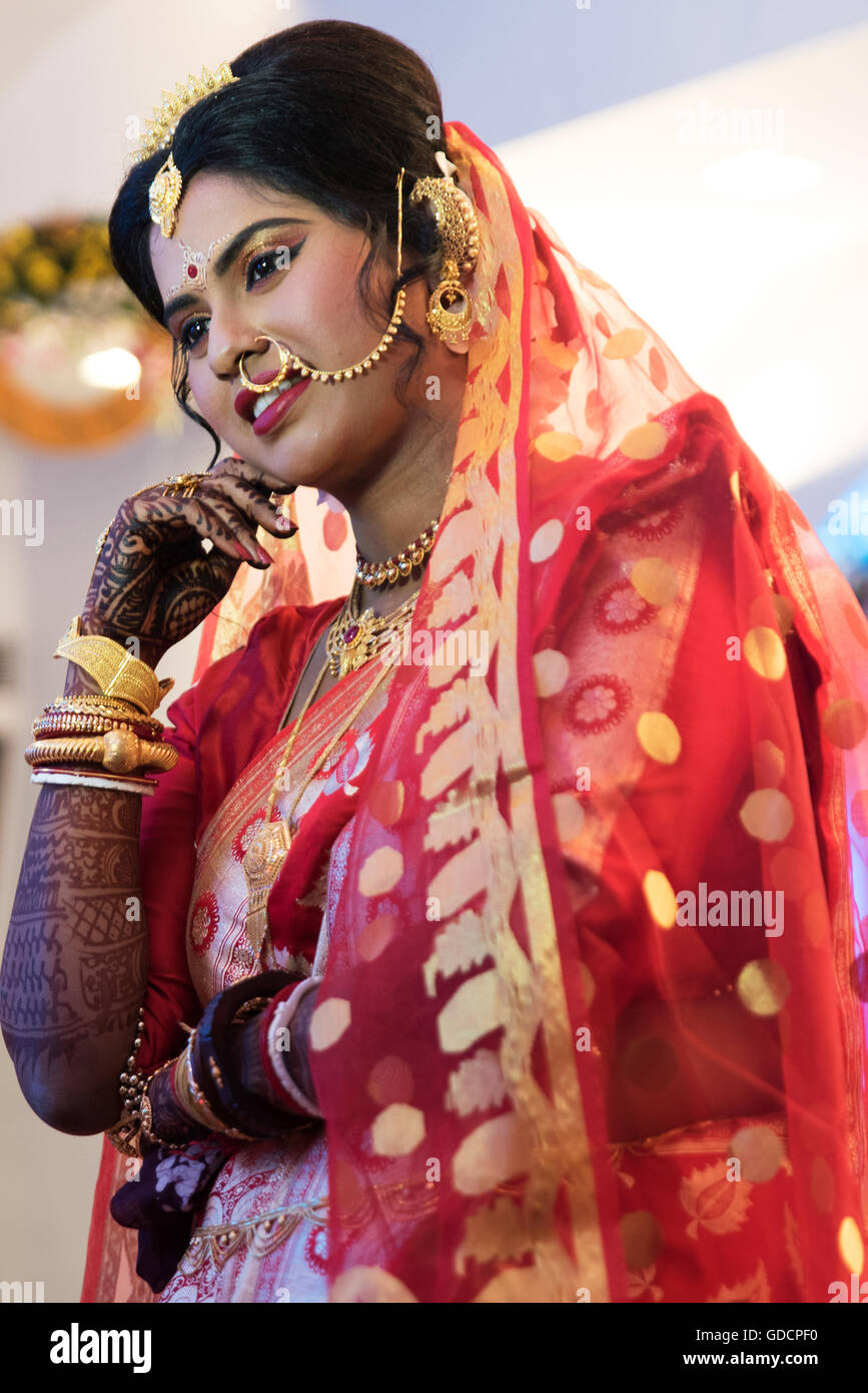 Bengali hinduistische Braut. Stockfoto