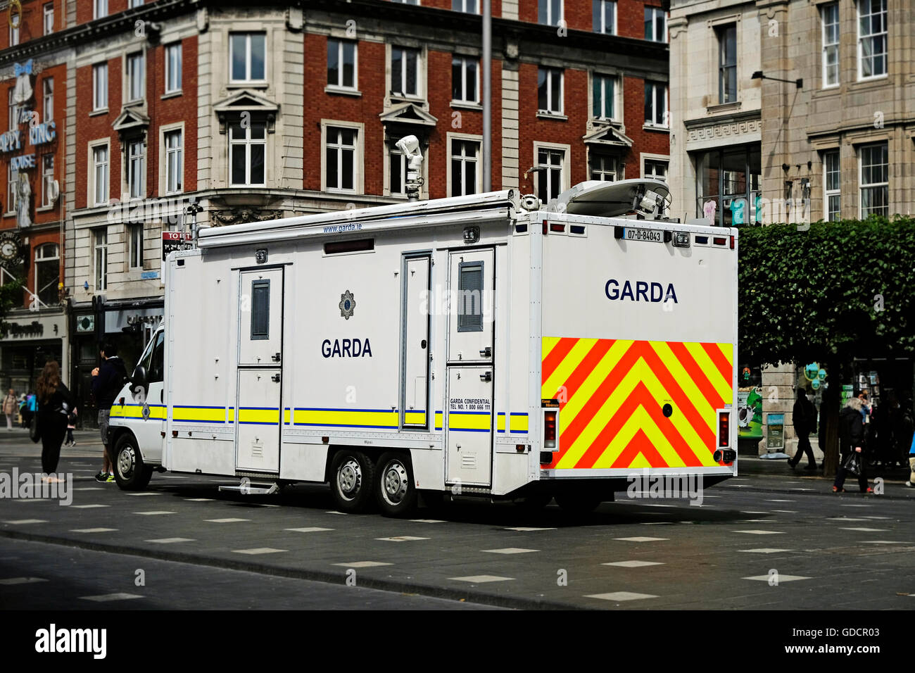 Garda Polizei Caravan Mobile Einheit Irland Dublin Stockfoto