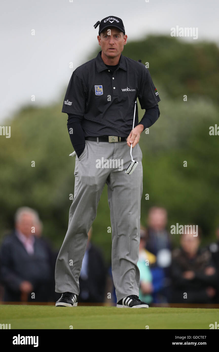 USAS Jim Furyk tagsüber zwei von The Open Championship 2016 im Royal Troon Golf Club, South Ayrshire. Stockfoto