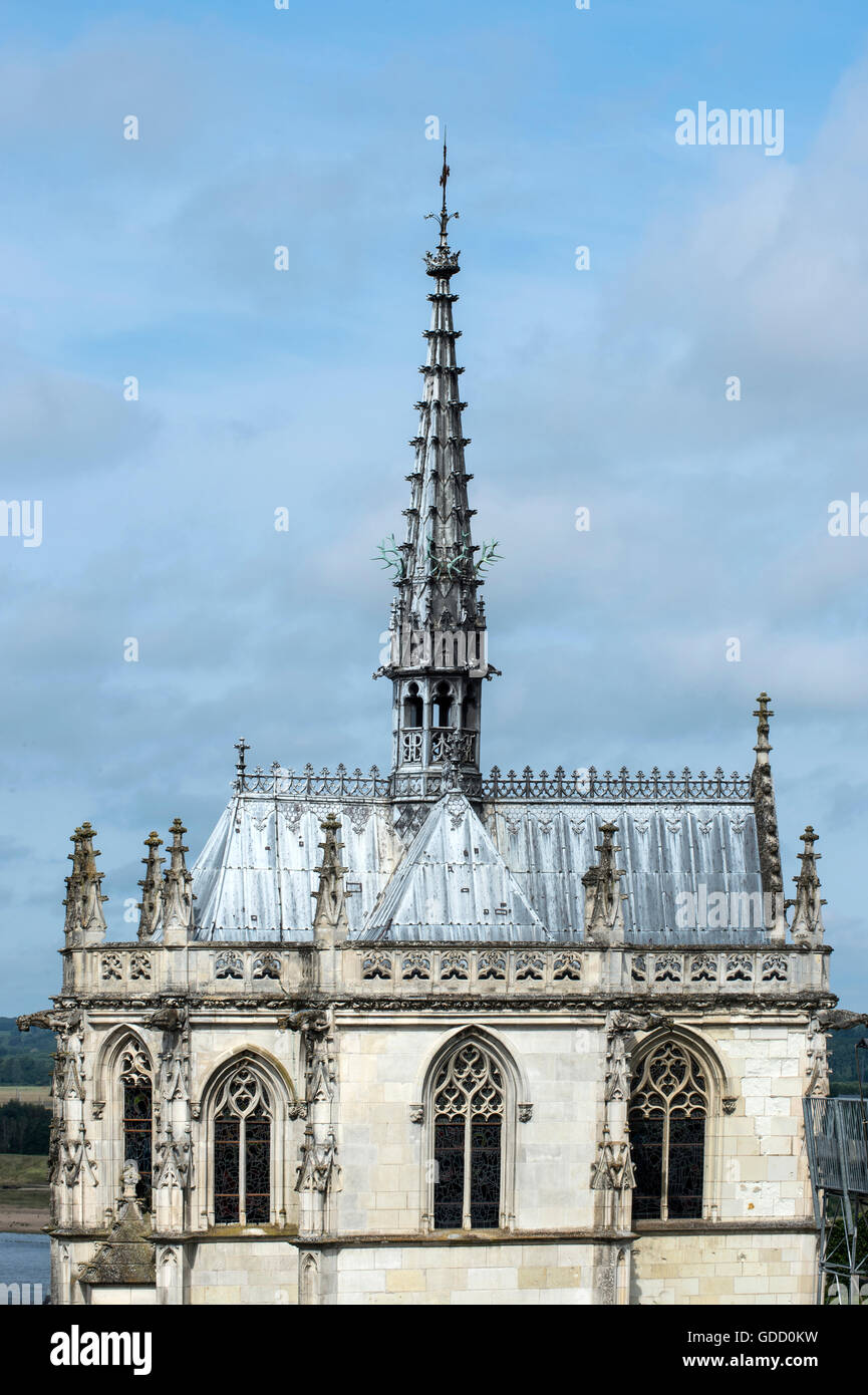 Europa, Frankreich, Indre et Loire, Amboise, St. Hubertus-Kapelle Stockfoto