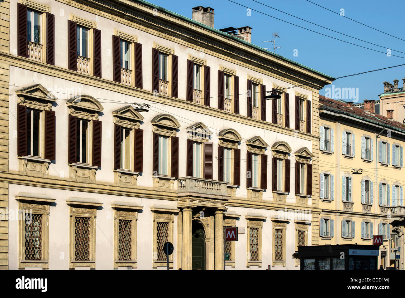 Italien, Lombardei, Mailand, Corso Venezia, Palazzo Bovara Stockfoto