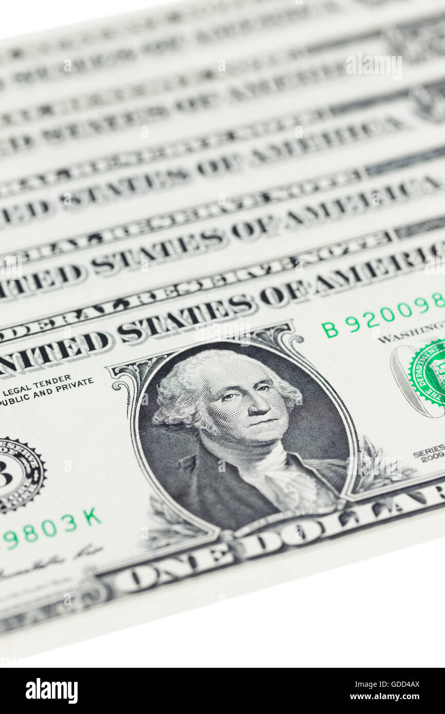 USA-1 Dollar-Banknoten Stockfoto