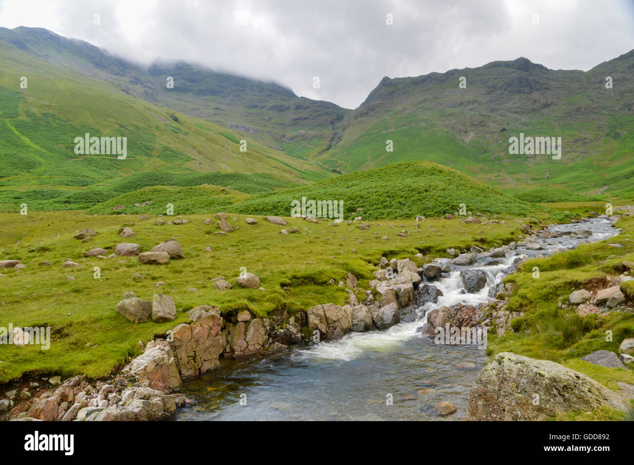 Mickleden Beck im Nationalpark Lake Diastrict Stockfoto