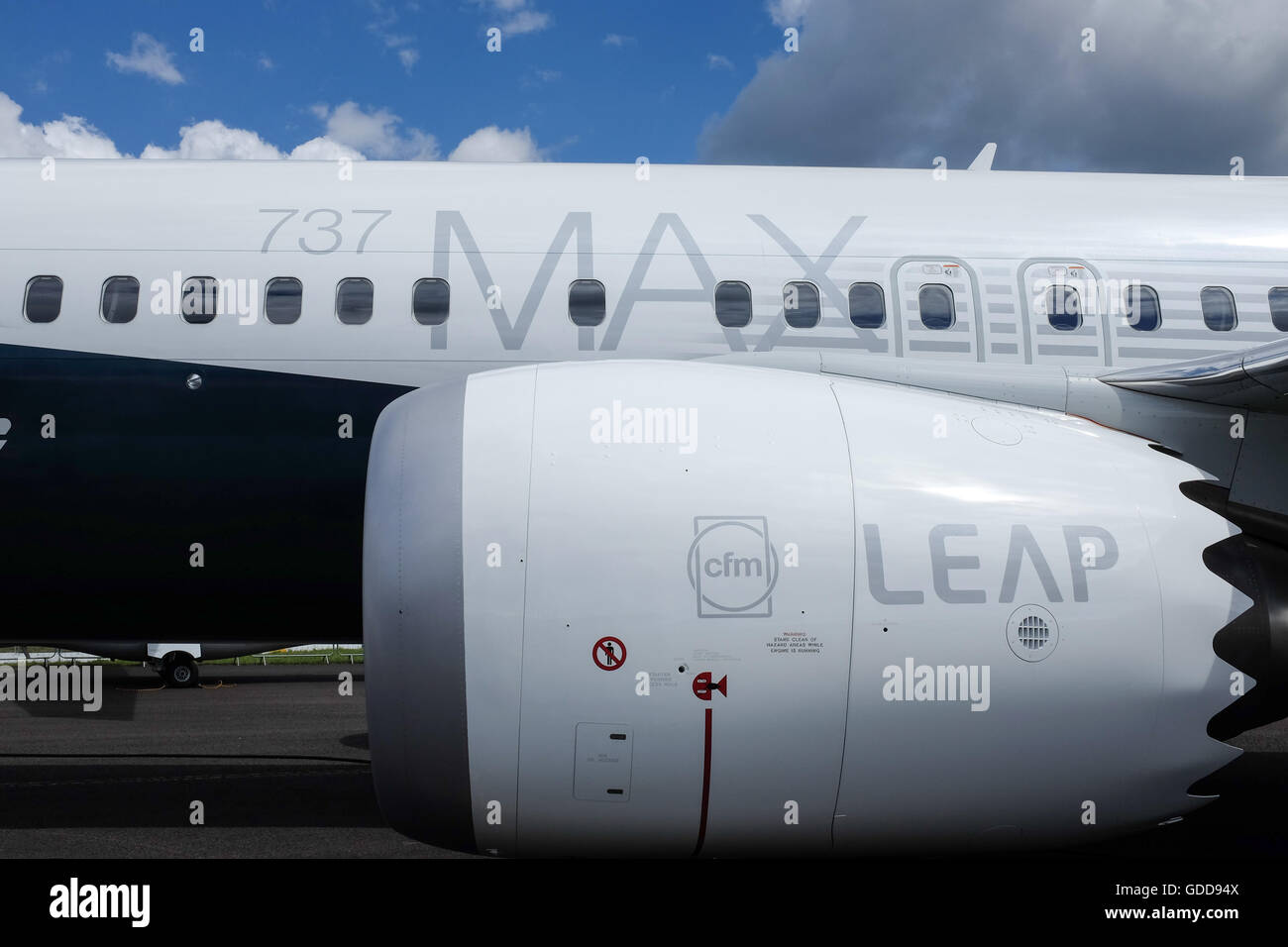Teil Des Flugzeugs Boeing 737 Max 8 Stockfoto Bild