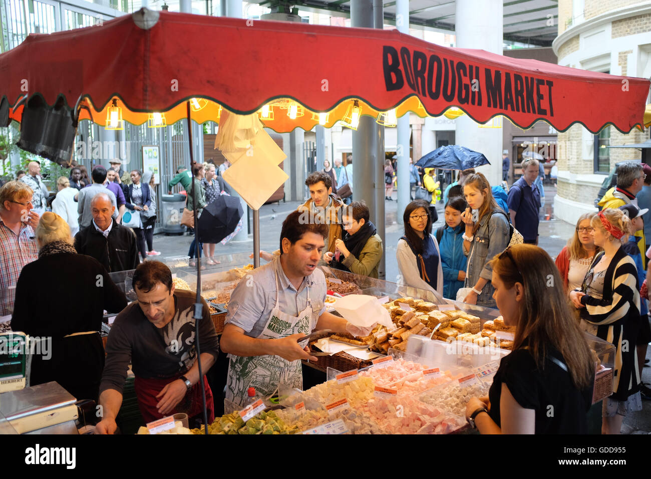 Borough Market in London, England. Stockfoto