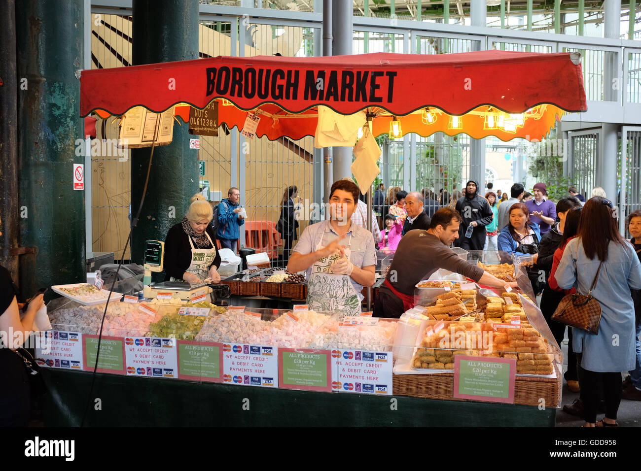 Borough Market in London, England. Stockfoto