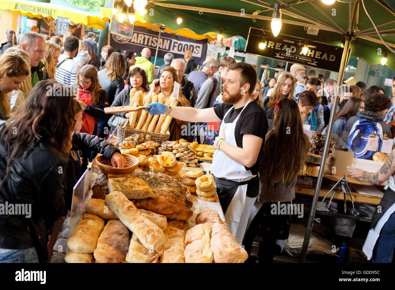 Borough Market in London, England. Stockfoto
