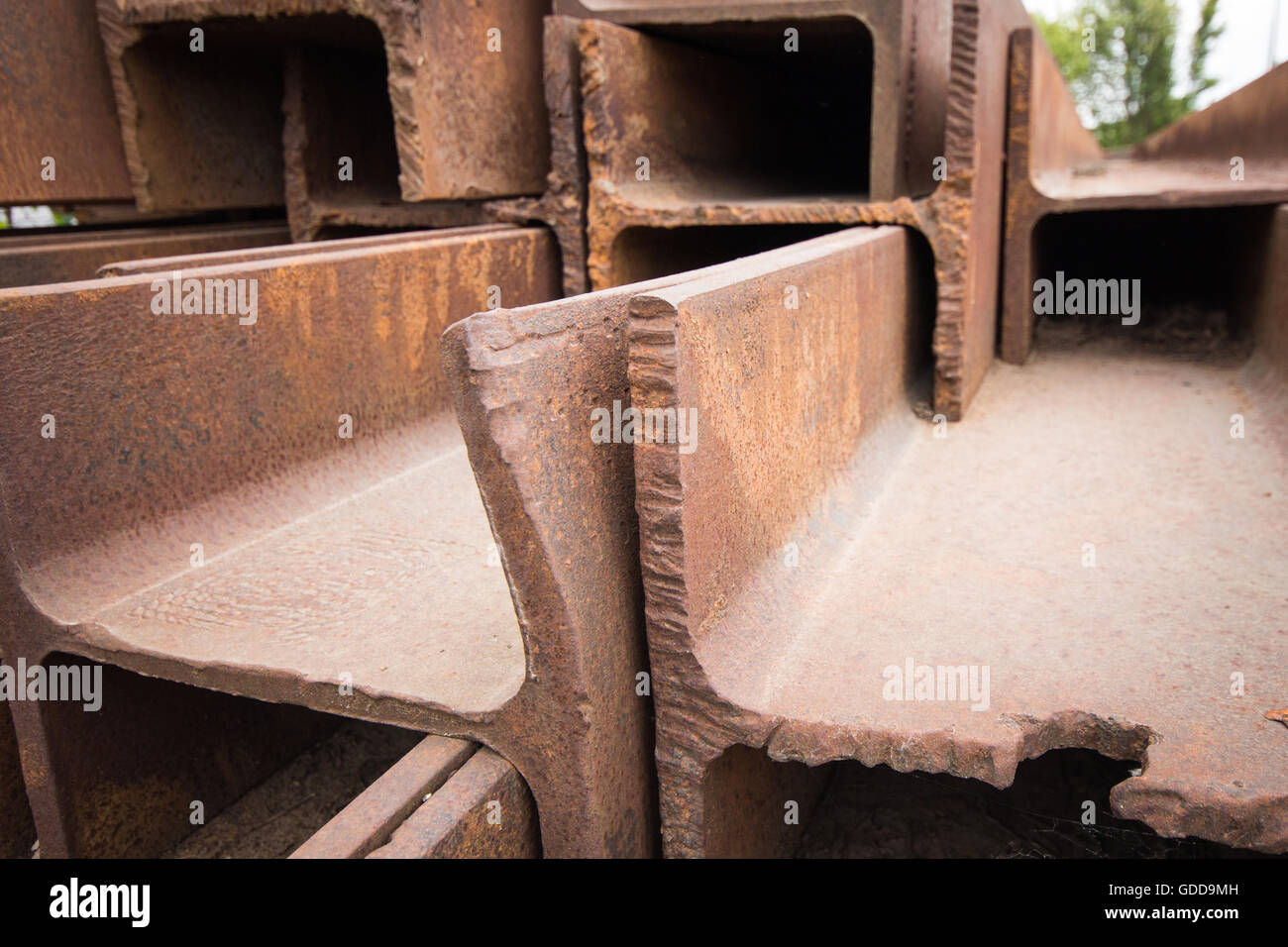 Stahlträger Makro - Stahlstützen closeup Stockfoto