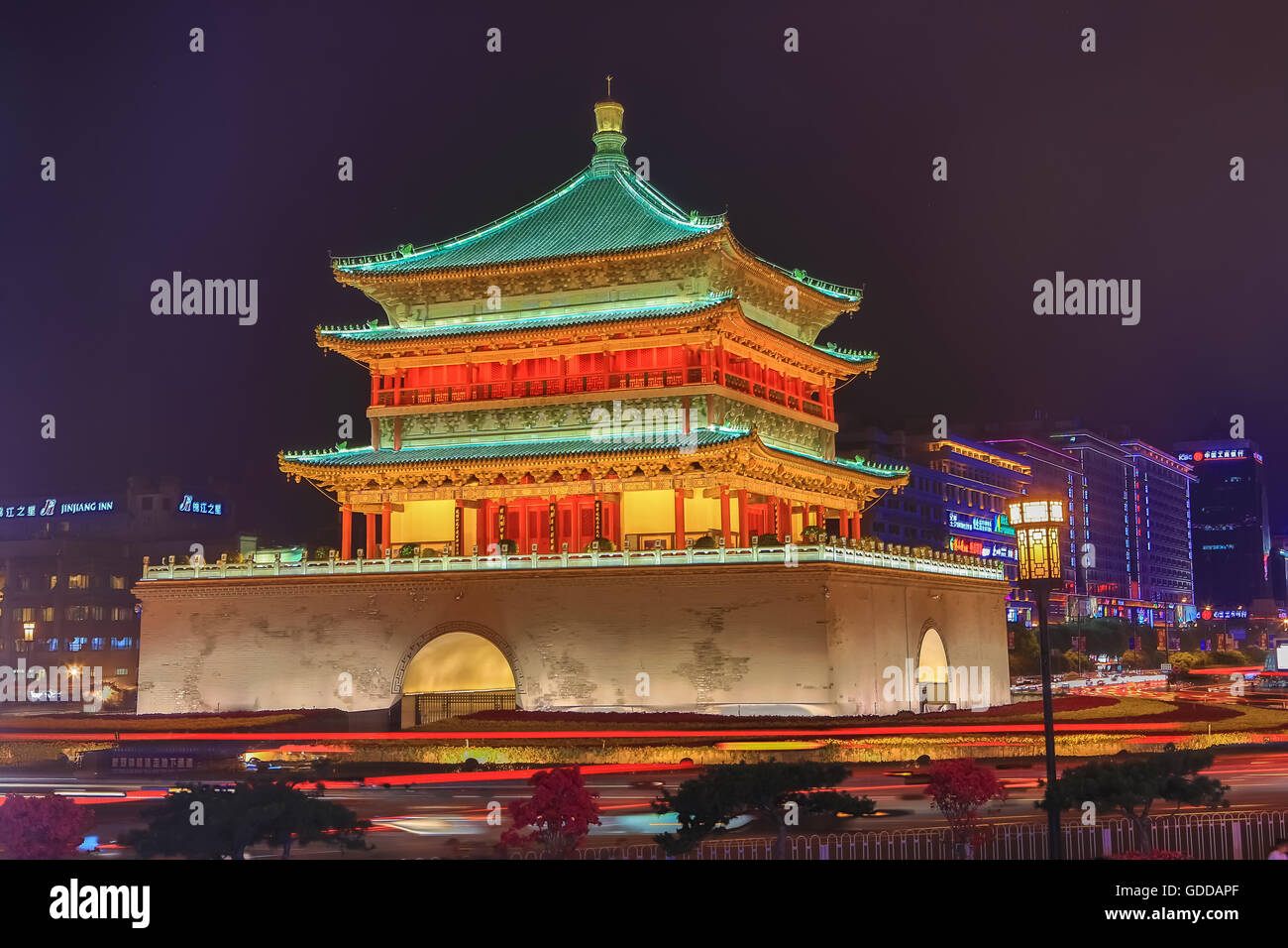 China, Provinz Shaanxi XI Stadt, der Glockenturm Stockfoto