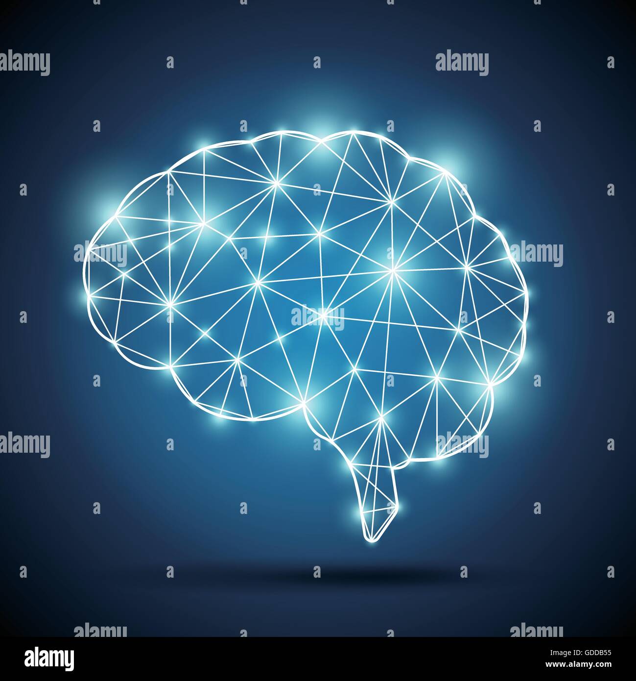 Gehirn von einer künstlichen Intelligenz Stock Vektor