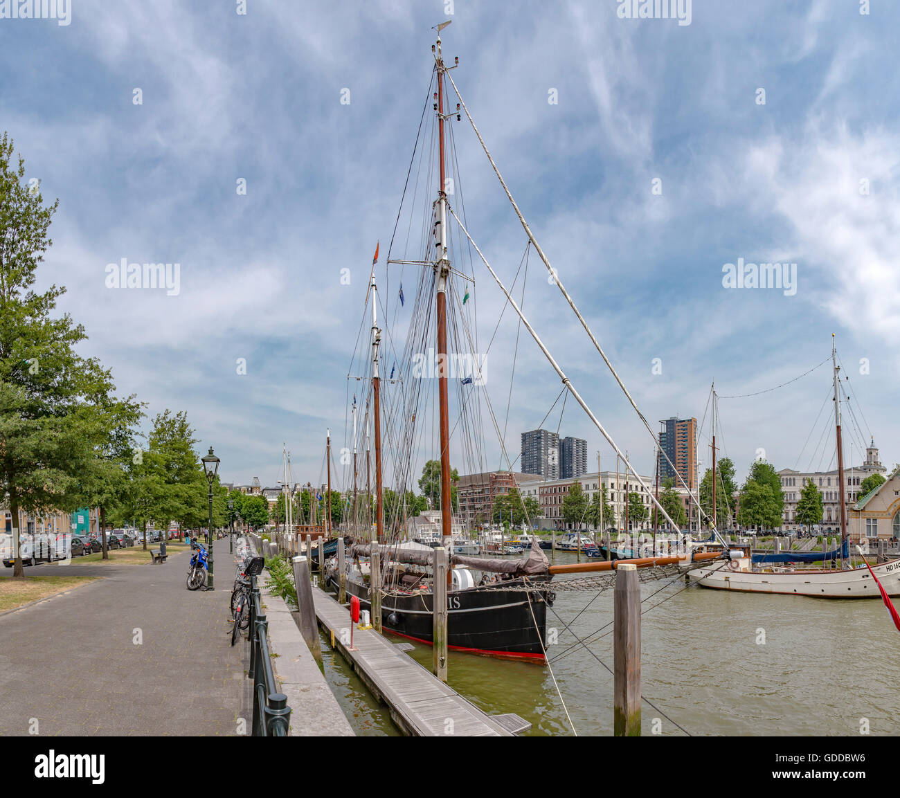 Rotterdam, namens Port De Veerhaven Stockfoto