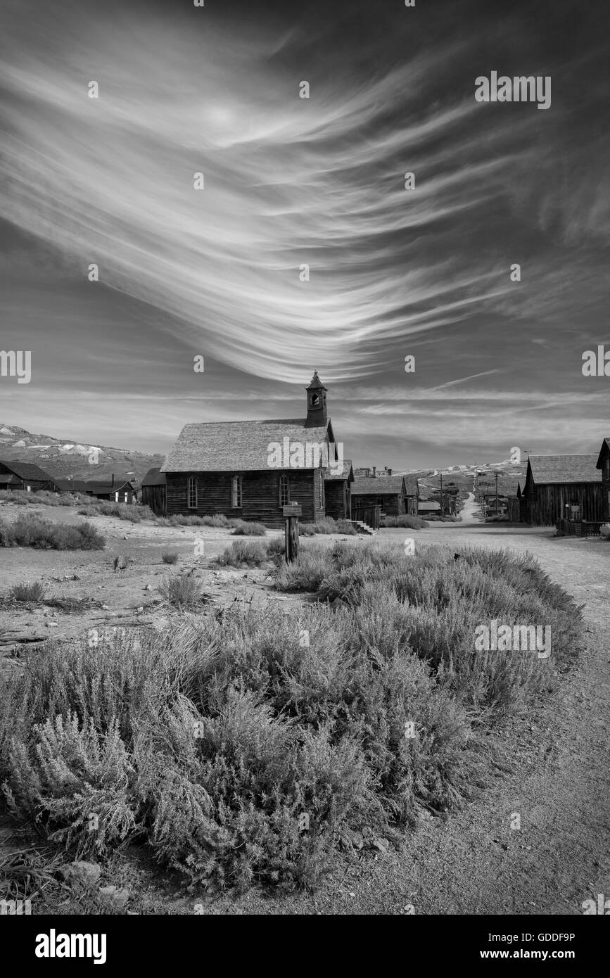 USA, California, östliche Sierra, Bodie, State Historic Park, Geisterstadt Stockfoto