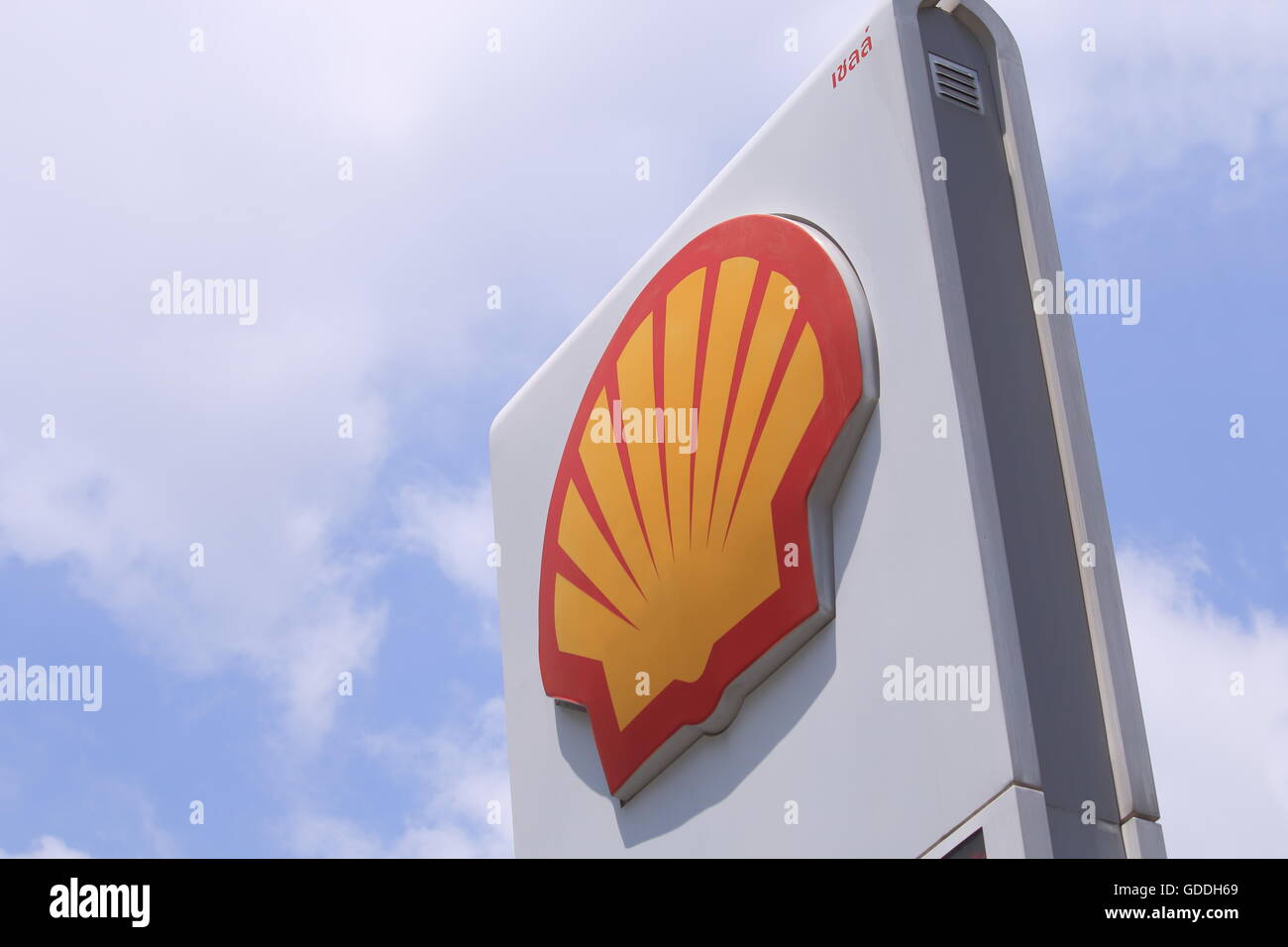 Shell Öl-Firma. Der USA basierten Tochter der Royal Dutch Shell und der größte Ölkonzern der Welt. Stockfoto