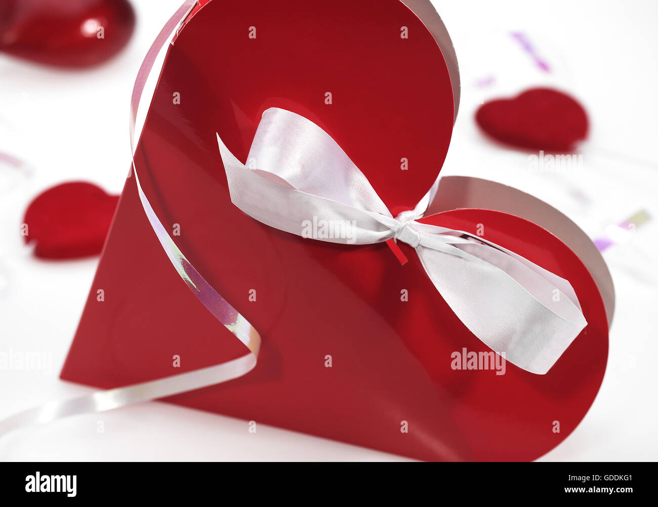 Rotes Herz für Valentinstag Stockfoto