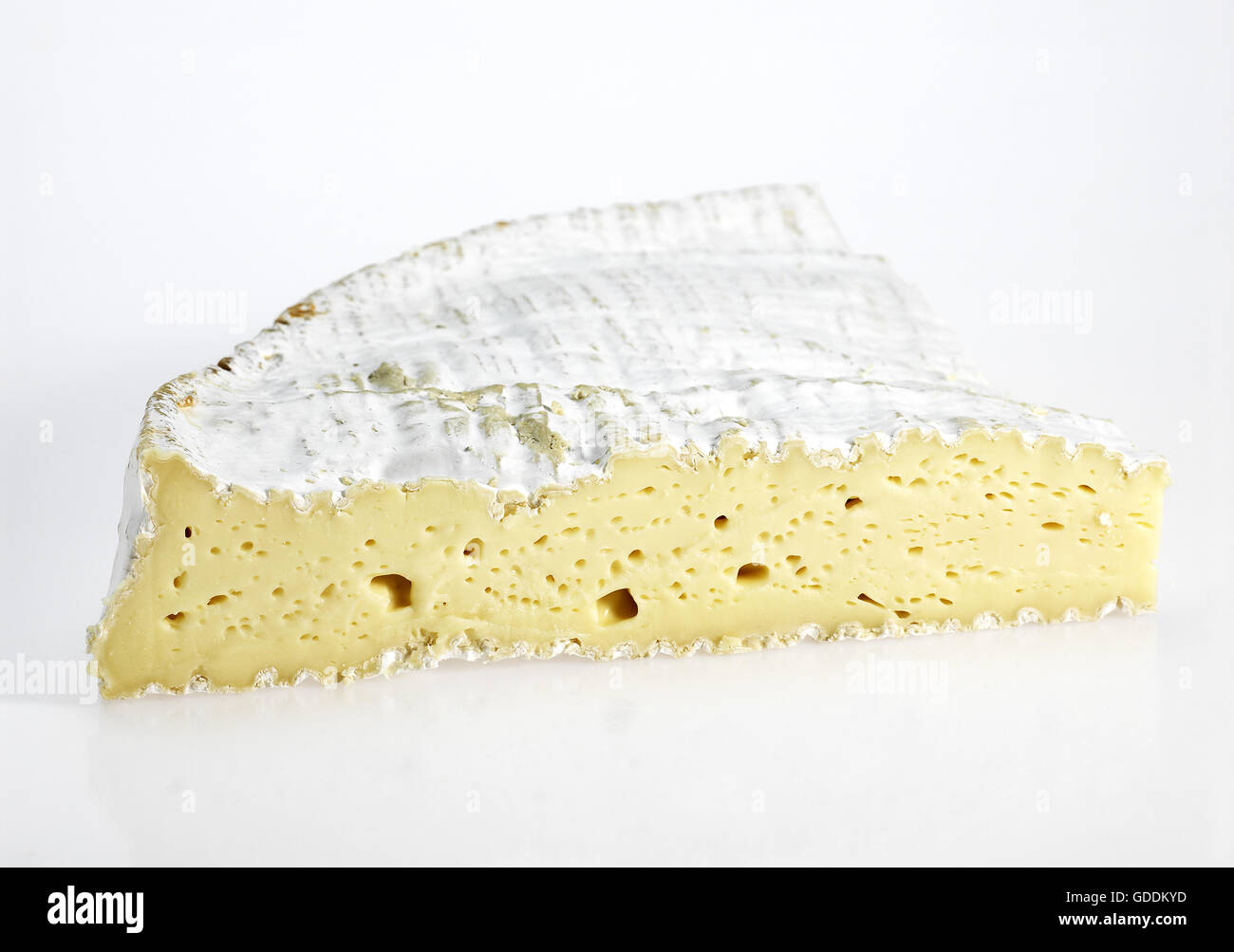 Brie de Meaux, ein französischer Käse aus Kuhmilch hergestellt Stockfoto