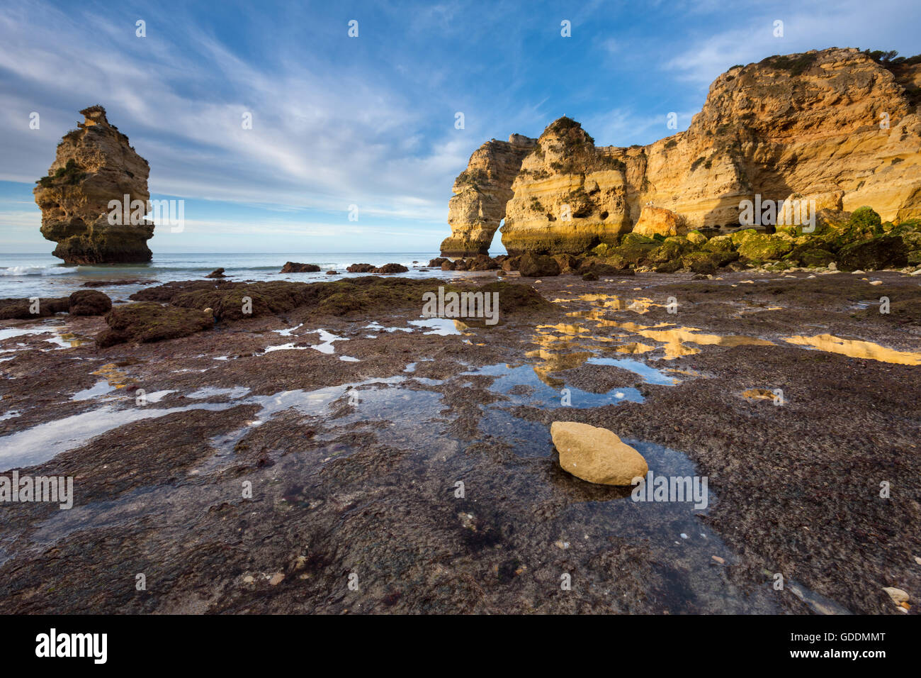 Praia da Marinha, Portugal, Algarve Stockfoto
