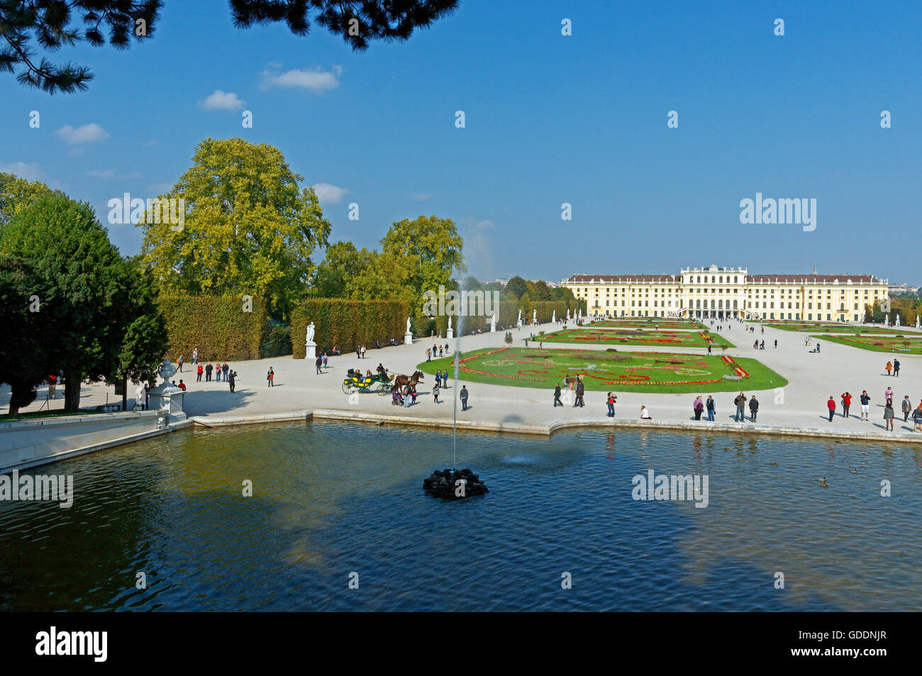Burg, Schönbrunn, Neptun Brunnen, park Stockfoto