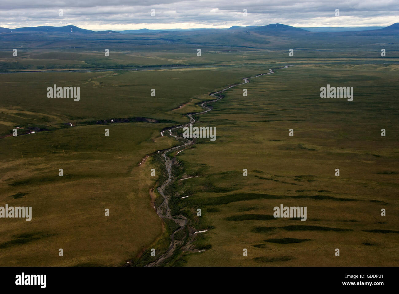 Antenne, Brooks Range, Alaska, USA, Landschaft Stockfoto