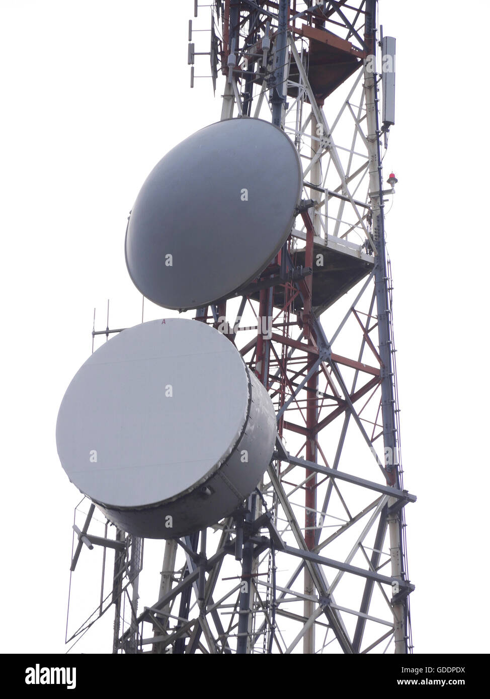 Kommunikation Antenne, Sender, Sizilien in Italien Stockfoto
