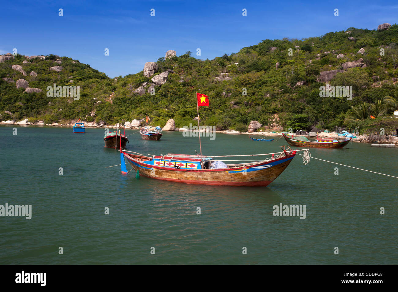 Küstenlandschaft in der Nähe von Sao Bien, Ninh Thuan, Vietnam, Asien Stockfoto