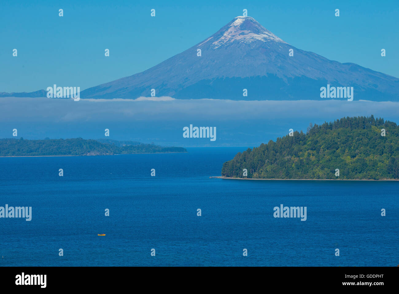 Südamerika, Chile, Llanquihue, Lake District, Puerto Octay, Vulkan Osorno Stockfoto