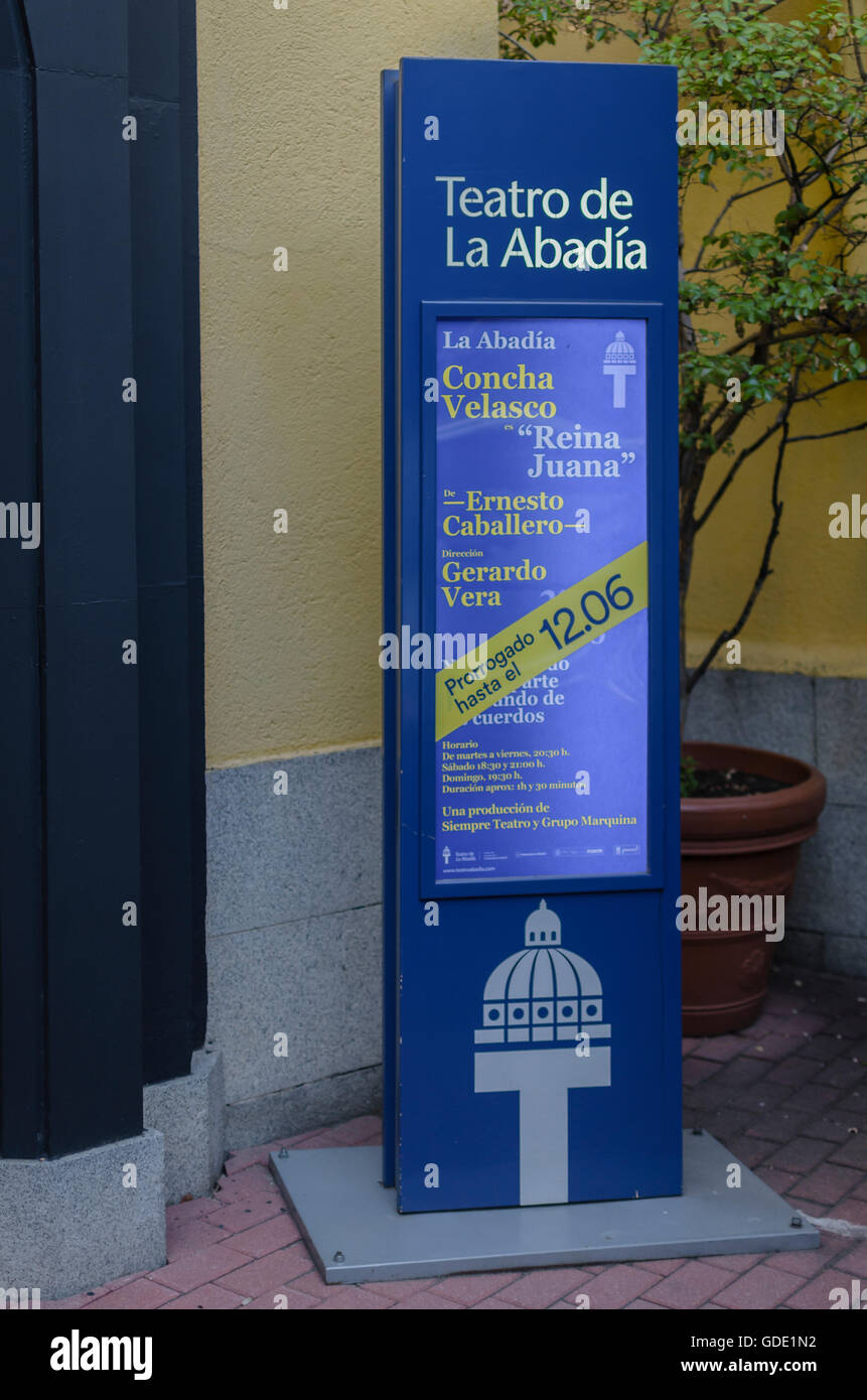 Madrid, Spanien. 15. Juli 2016.  Eingang-Ansicht bei Tag der offenen Tür mit Leistung im Abbey Theatre, Madrid, Spanien. Enrique Davó/Alamy Live-Nachrichten. Stockfoto