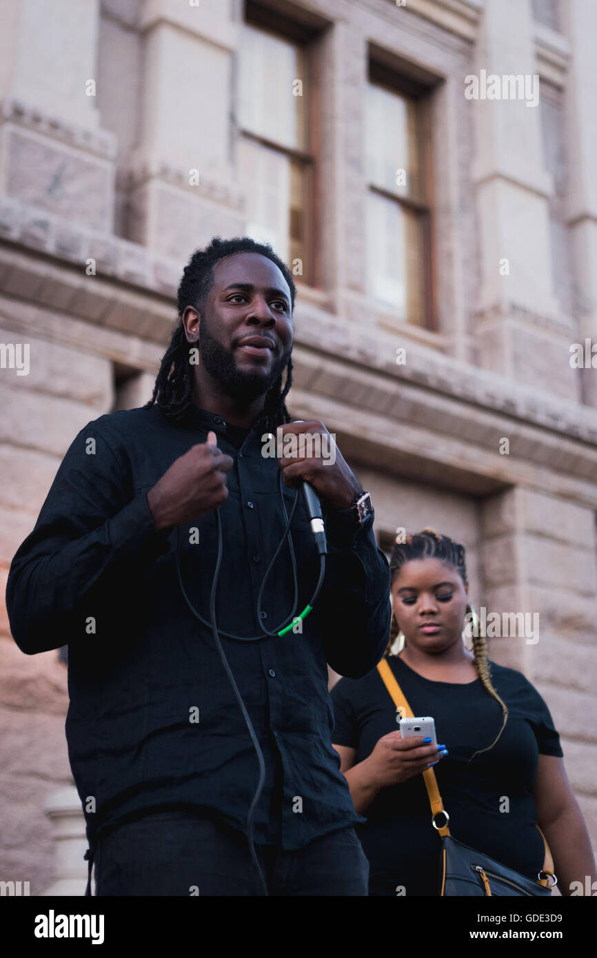 Texas, USA. Am 15. Juli 2016. Schwarz leben Angelegenheit Protest vor Texas Capitol Building Credit: Corey Mendez/alamy leben Nachrichten Stockfoto