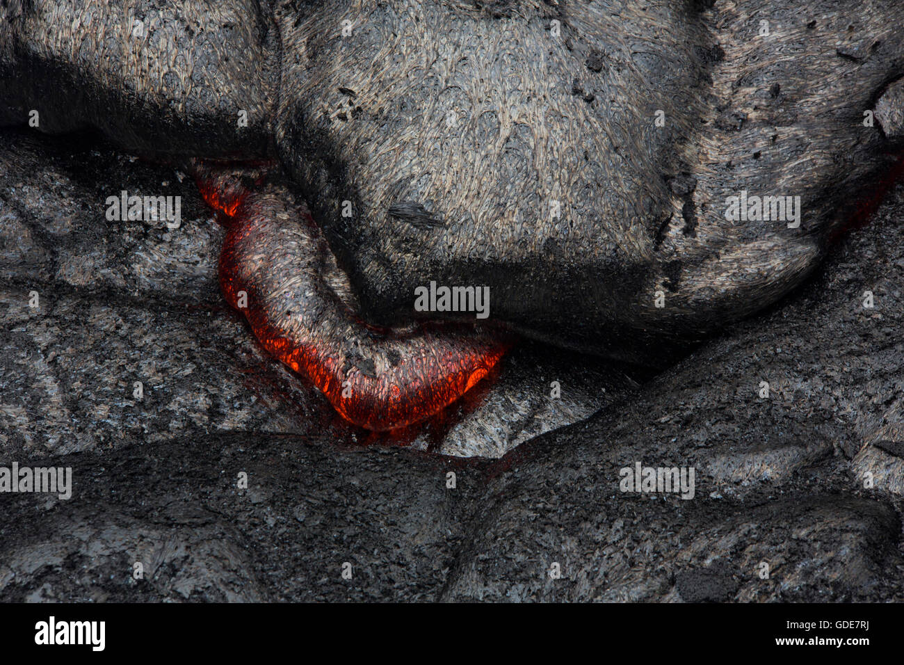 Big Island, Lava, Kahaualea natürlichen Aera reservieren, Reserve, Vulkanen, National Park, Big Island, USA, Hawaii, Amerika, Volcanica Stockfoto