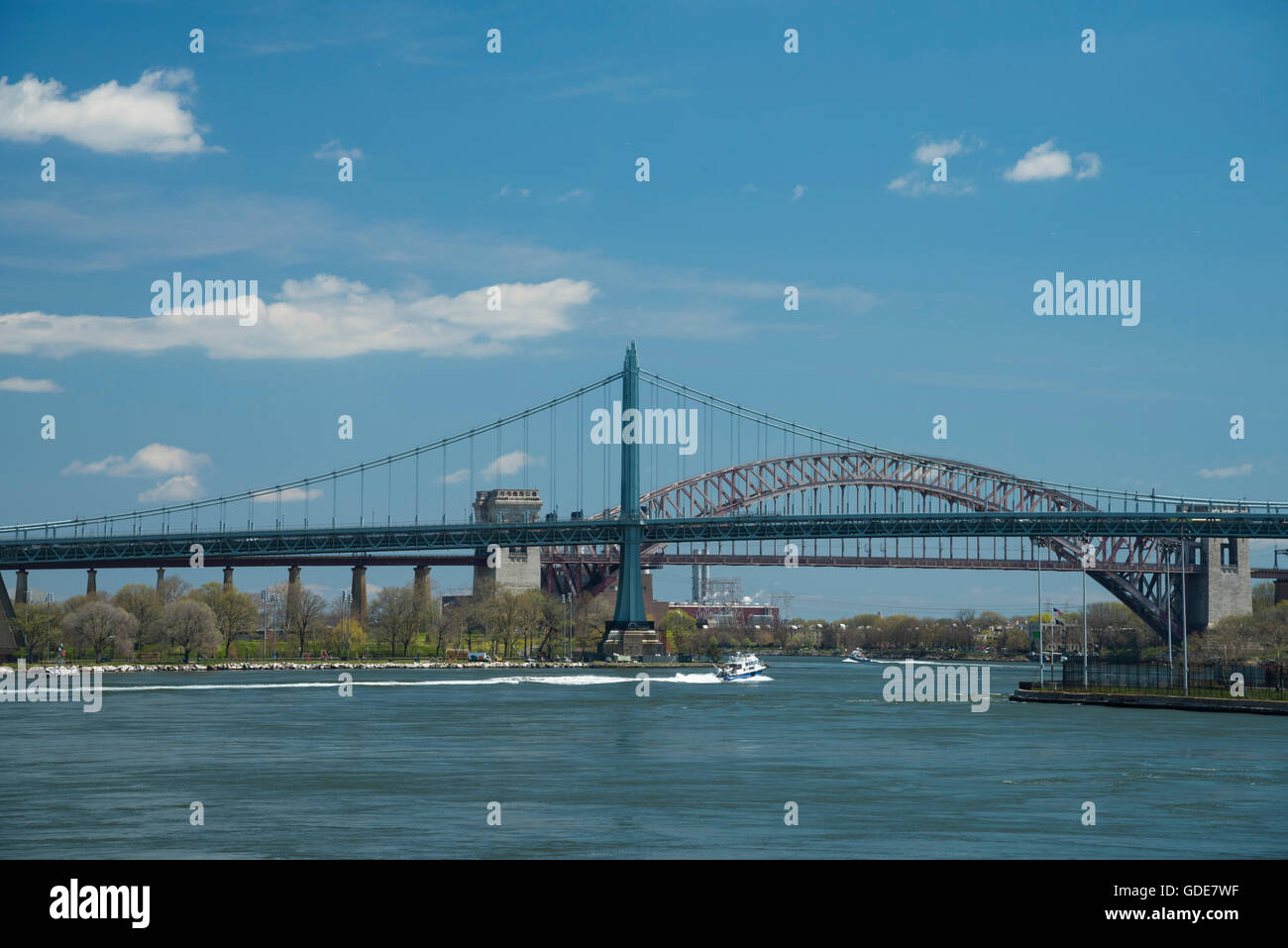USA, New York, Manhattan, Upper Eastside, RFK Triborough Bridge, East River Stockfoto