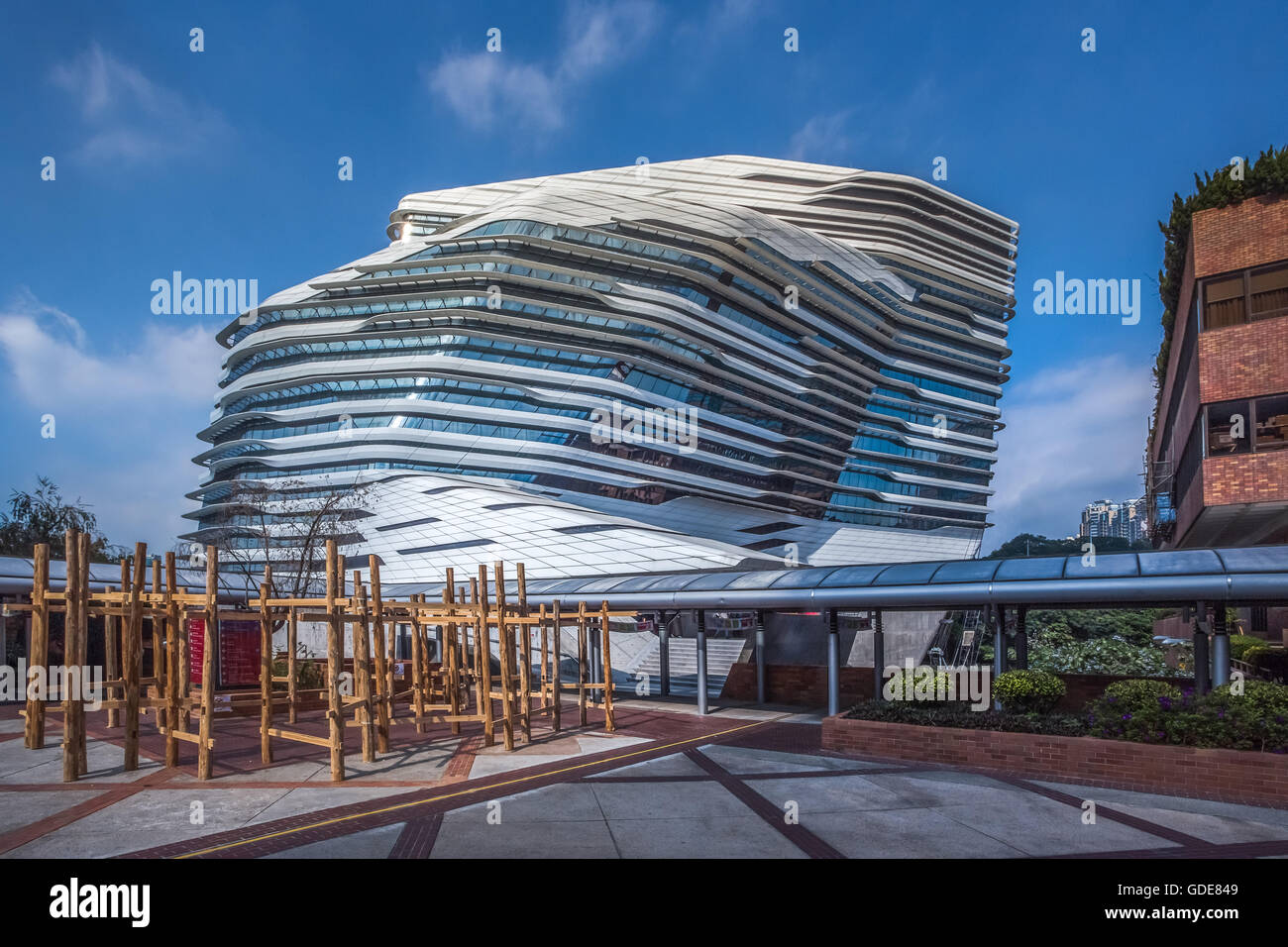 Hong Kong, Hong Kong Polytechnic University, Innovation Stadtturm Stockfoto