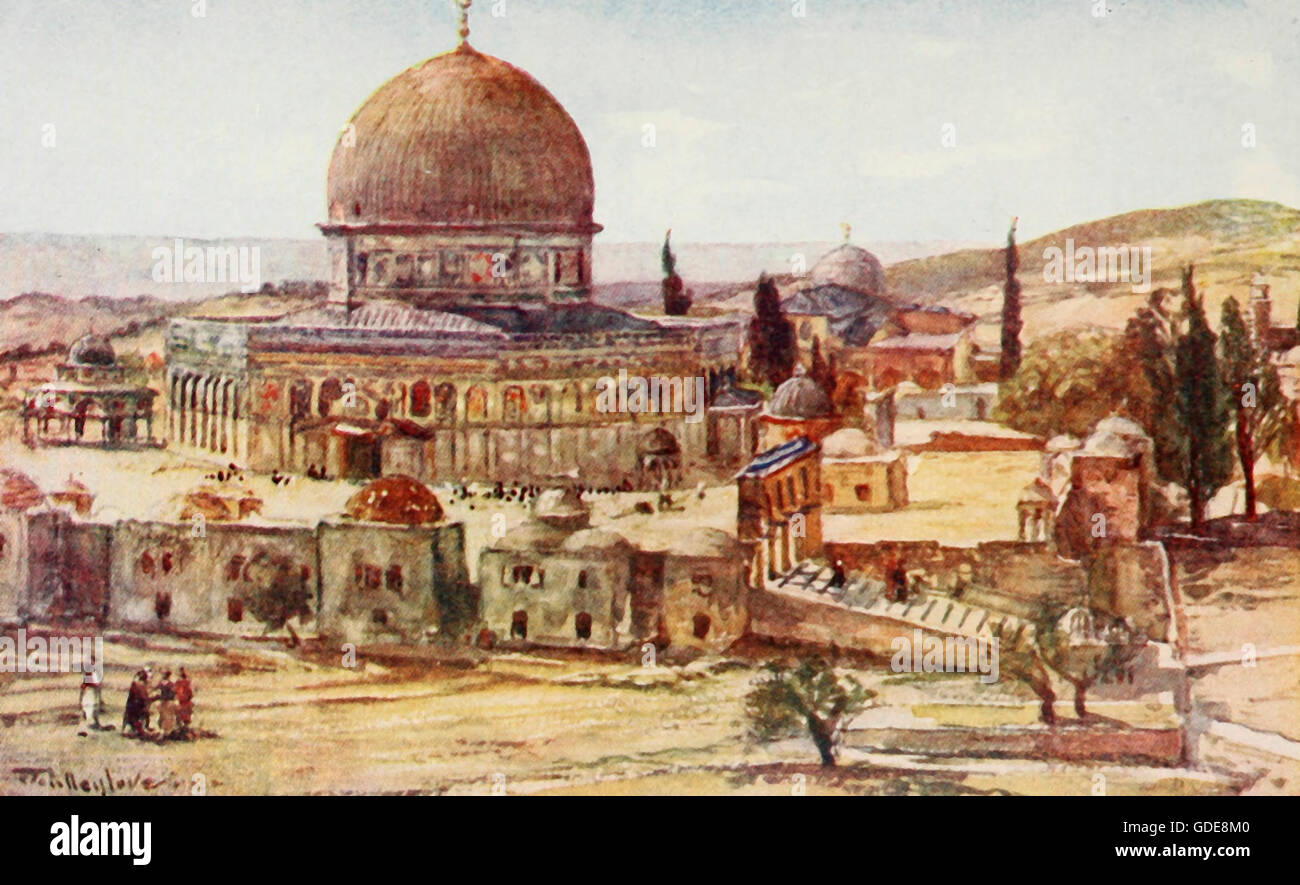 Die Haube des Felsens - Moschee von Omar. Das Land Kanaan, ca. 1901 Stockfoto