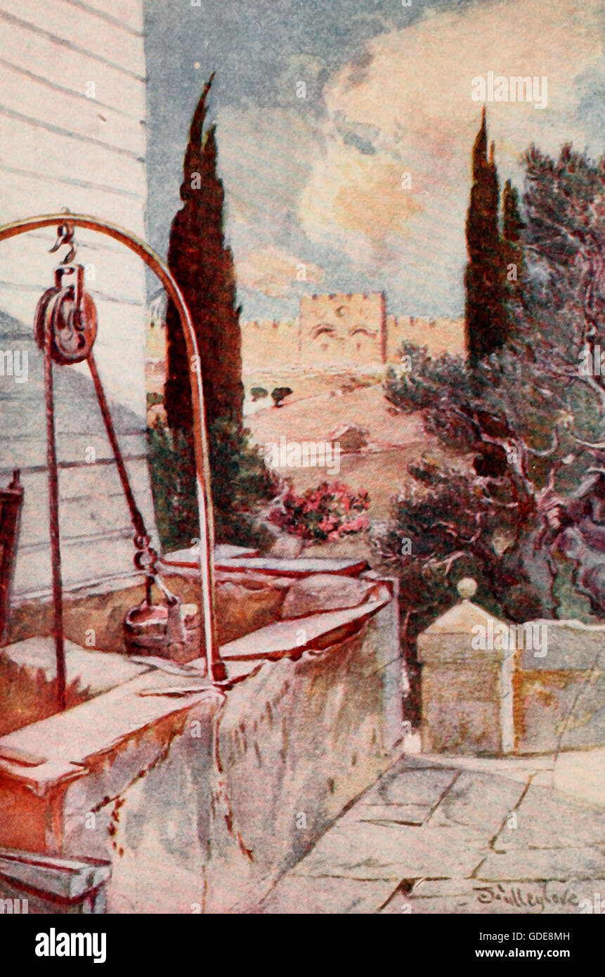 Die goldene oder schön, Tor aus dem Garten von Gethsemane. Das Land Kanaan, um 1900 Stockfoto