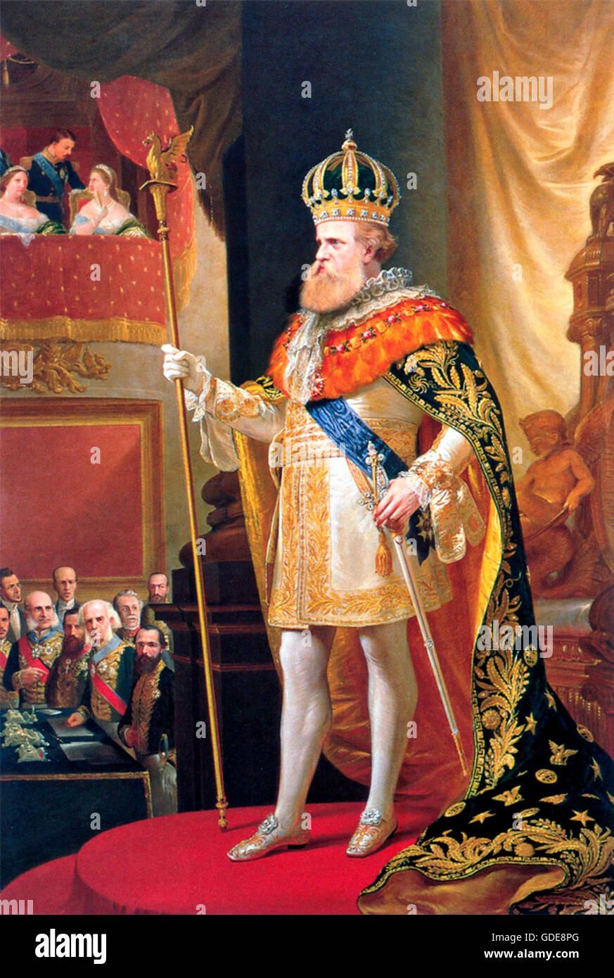 Rede des Kaisers (Peter II. von Brasilien in die Öffnung der Generalversammlung) Pedro Américo (1843 – 1905) Stockfoto