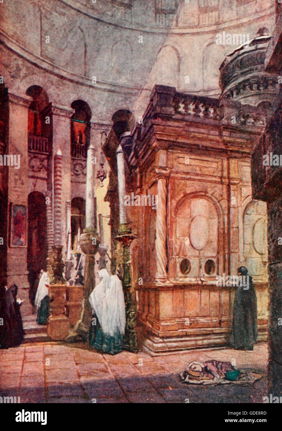 Die Rotunde und die Kapelle des Heiligen Grabes. Das Land Kanaan, ca. 1901 Stockfoto