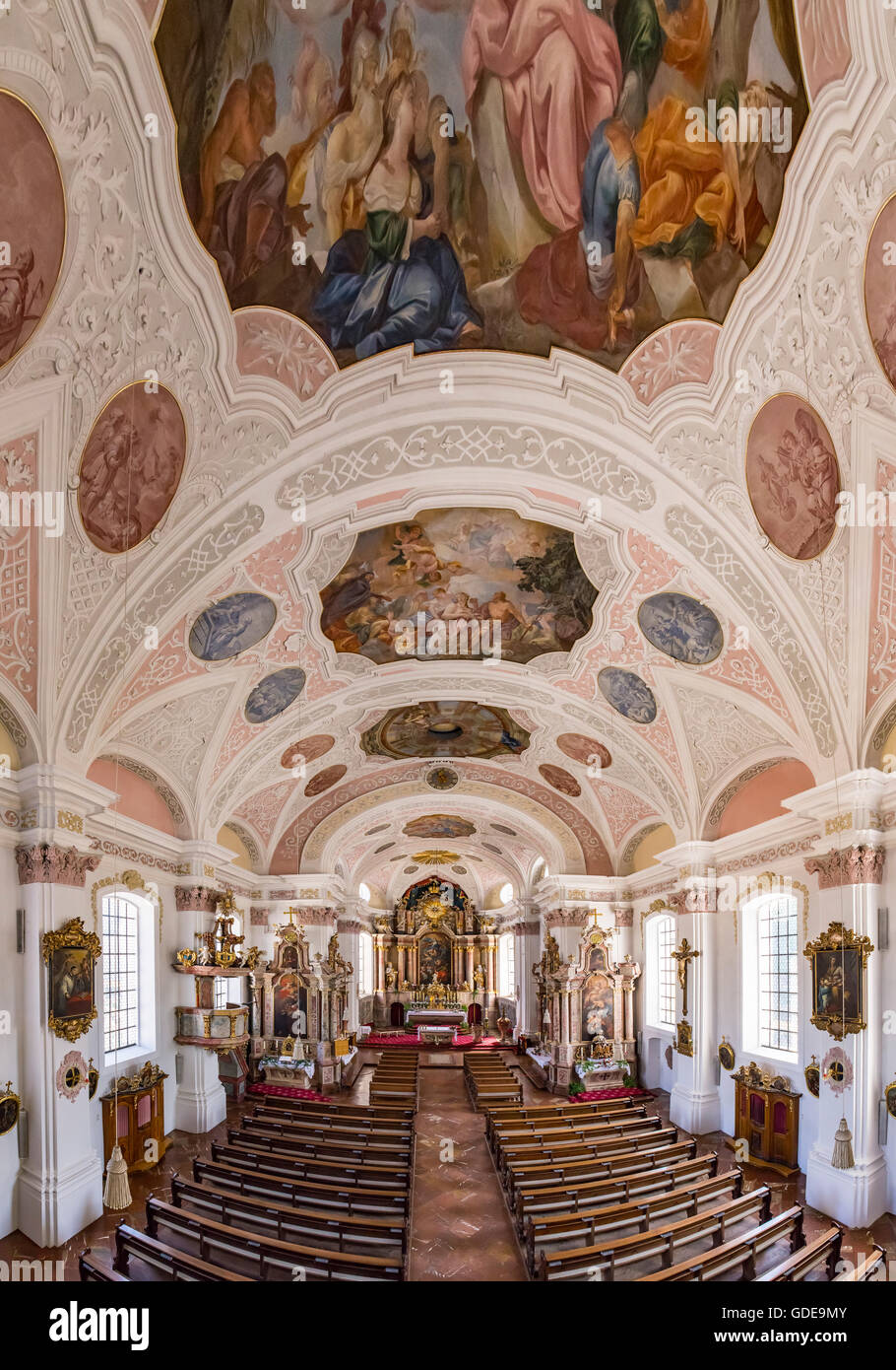 St. Johann in Tirol, Österreich, die Dekanatspfarr Kirche, Interieur Stockfoto