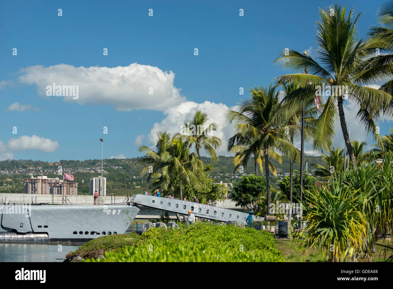 USA, Hawaii, Oahu, Honolulu, Pearl Harbor, USS Bowfin u-Boot Stockfoto