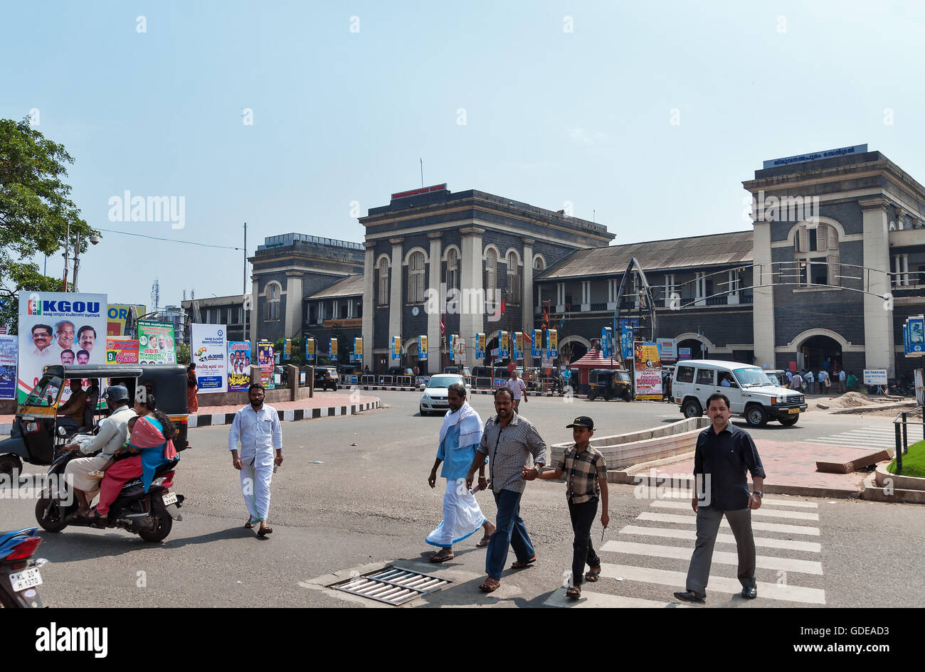 Thiruvananthapuram Central-Bahnhof.  Es ist der größte und verkehrsreichste Bahnhof in Stockfoto