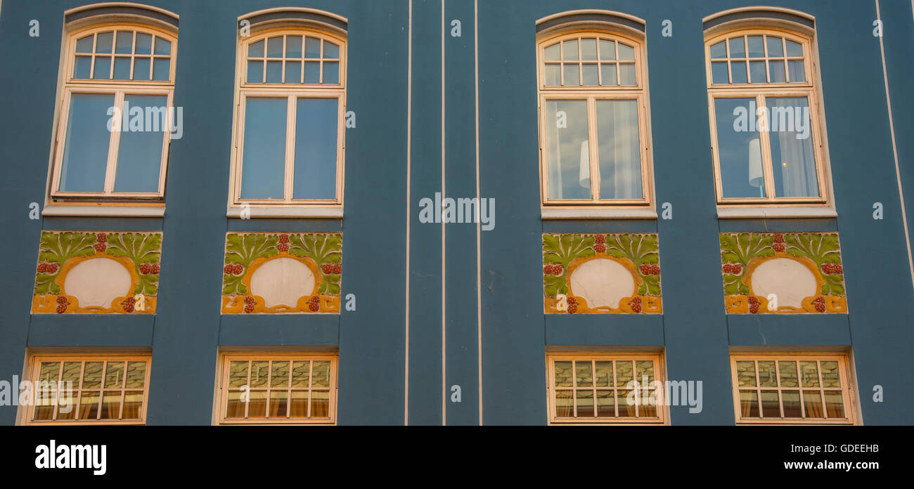 Schöne Art Nouveau Viertel Gebäude in Alesund in Norwegen mehr Og Romsdal, Skandinavien, Europa Stockfoto